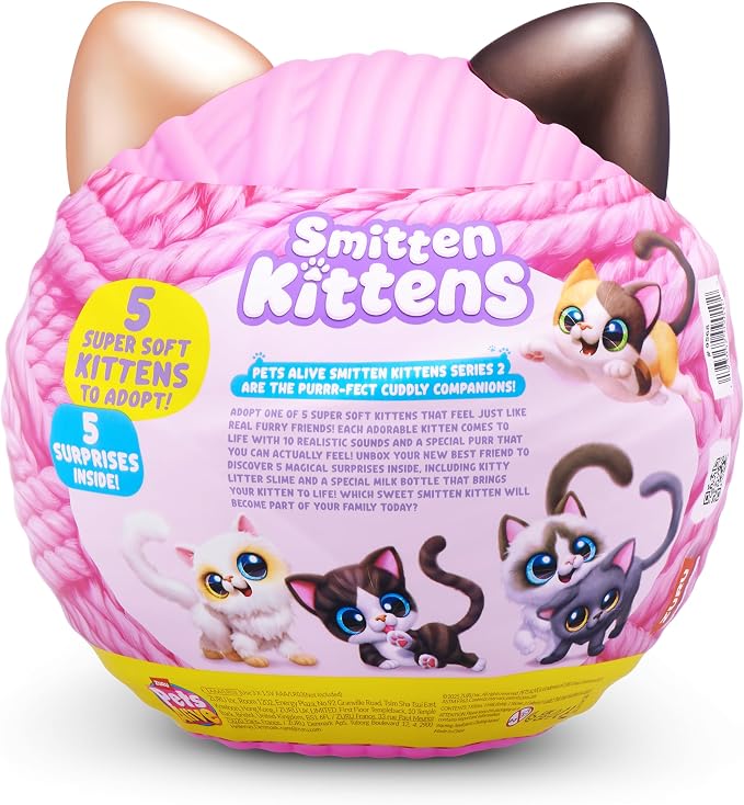 Pets Alive Smitten Kittens Series 2 by ZURU – Interactive Plush Cat Toy - Image 8