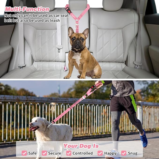 BWOGUE 2 Piece Dog Seat Belt for Car - Image 7