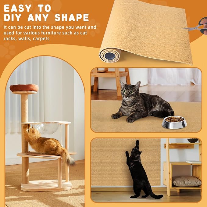 2pack Cat Scratch Couch Furniture and Wall Protector | Adhesive Cat Scratch Pad - Image 3
