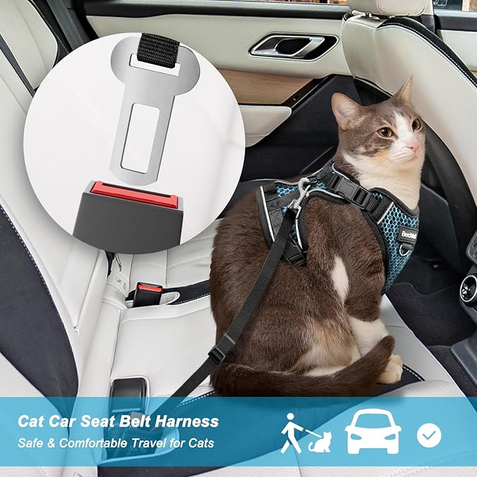 Cat Harness and Leash for Walking Escape Proof Soft Adjustable Cat Leash - Image 5
