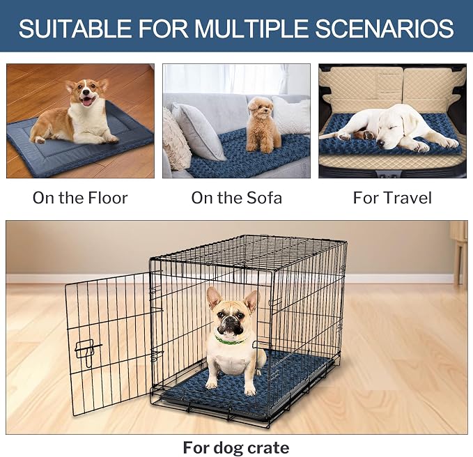 Washable Dog Bed Plush Orthopedic Outdoor Crate Mat - Image 3