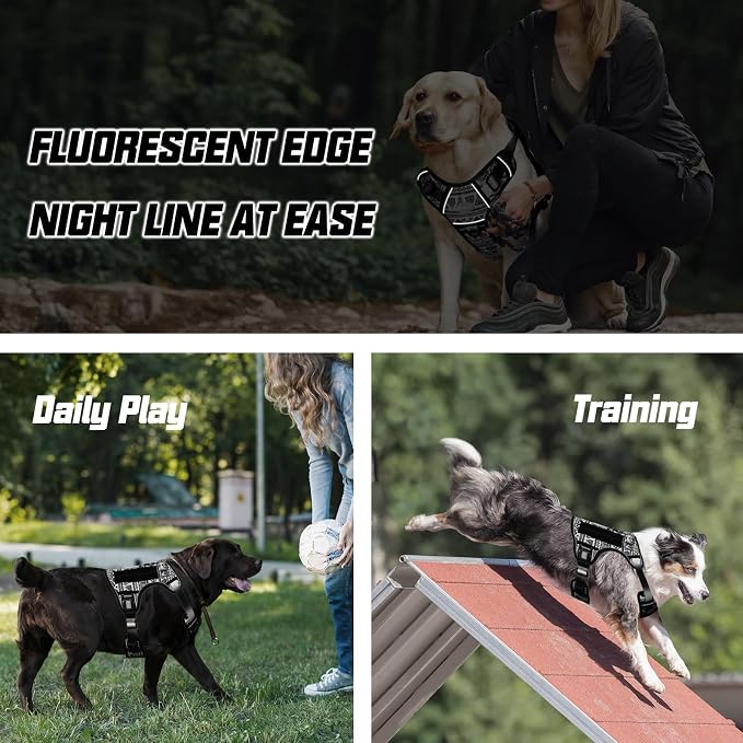 AUROTH Tactical Dog Harness for Large Dogs No Pull Adjustable Pet Harness - Image 6
