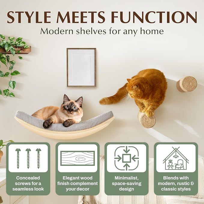 Extra Large 23.6”×14.6” CALLICO HAVEN- Stylish Cat Wall Shelves - Image 6