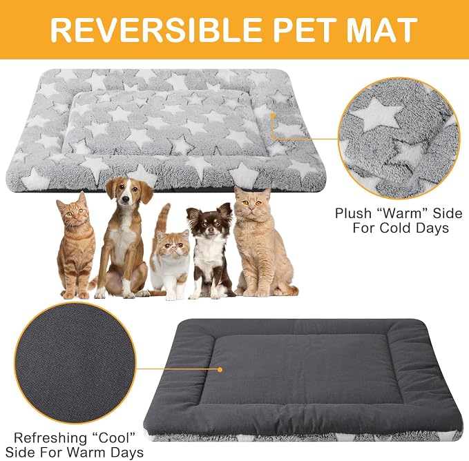 VitalCozy 4 Pcs Dog Crate Pads, Ultra Soft Warm Washable Anti-Slip Kennel Bed - Image 2