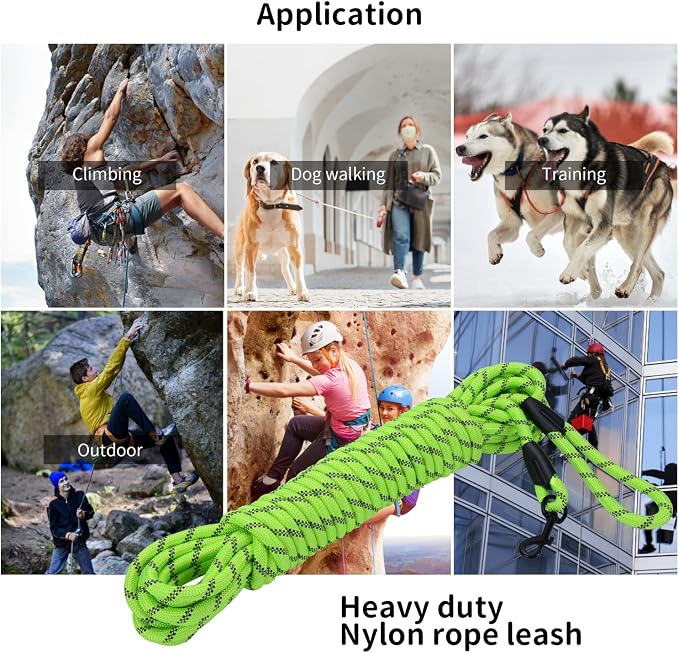 Long Dog Leash for Training 20Ft-Reflective Nylon Rope - Image 2