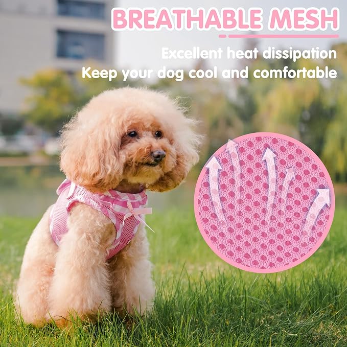 PUPTECK Dog Harness for Puppy and Small Sized Dogs, Step-in No Pull Soft Mesh - Image 4