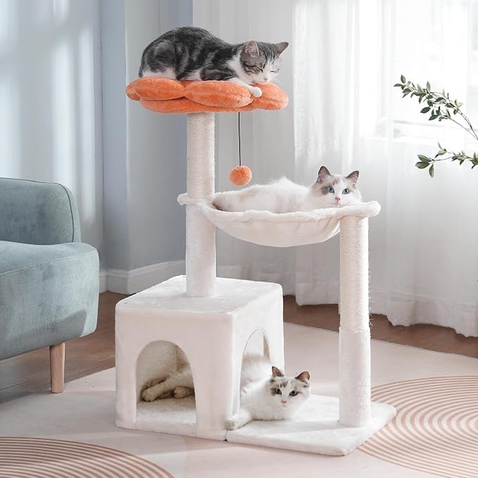 Flower Cat Tree 34" Scratching Post Small Cat Tower - Image 7