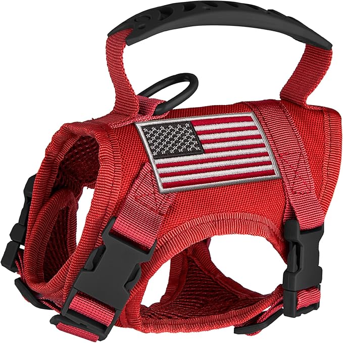 IronSeals Tactical Nylon Adjustable Dog Vest Harness Comfy Mesh Padding Puppy by IronSeals
