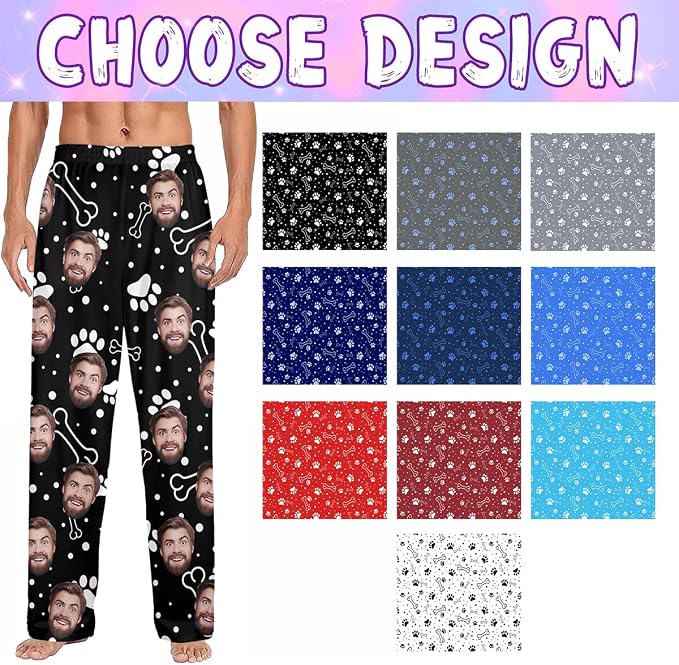 Custom Couple Pajama Pants Sock - Image 2
