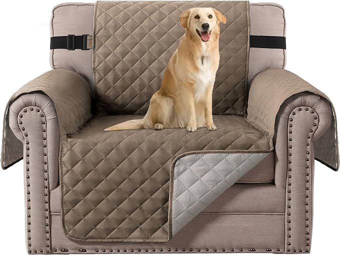 H.VERSAILTEX Water Repellent Chair Slipcover Reversible Stain and Dog Tear by HVERSAILTEX