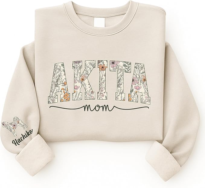 Personalized Dog Mom Sweatshirt, Dog Lover Crewneck, Gift Idea - Image 3