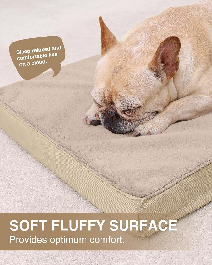 KSIIA Orthopedic Dog Bed Crate Waterproof Pet Mats - Image 3