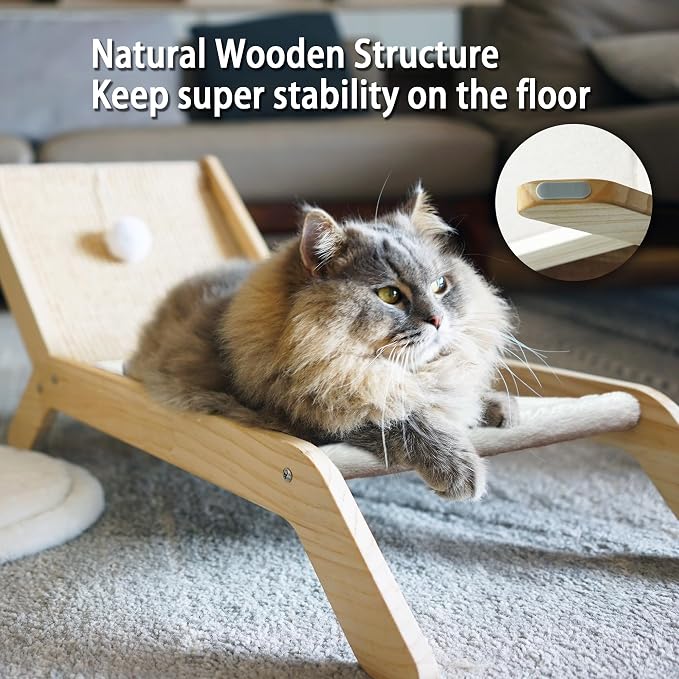 PETKARAY Beach Chair Cat Hammock, Elevated Cat Beds - Image 4