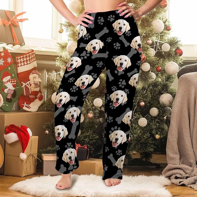 Custom Pajama Pants Women Personalized Face Pajamas Bottom Couple Pajama Pants - Image 3