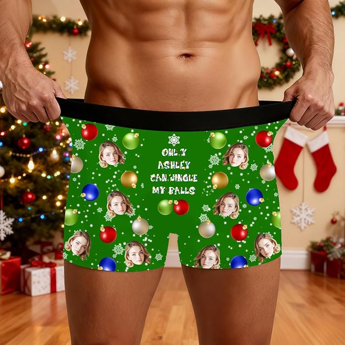 M YESCUSTOM Custom Faces Funny Short Briefs Gift - Image 2