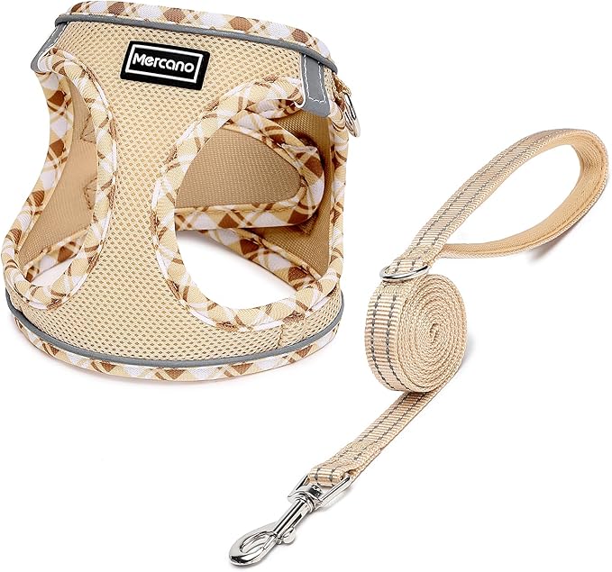 Mercano Soft Mesh Dog Harness and Leash Set, No-Chock Step-in Reflective by Unknown