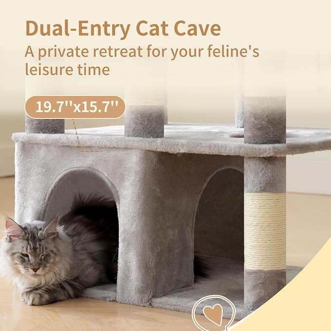 Heybly Cat Tree, 71-Inch Tall Cat Tower - Image 4