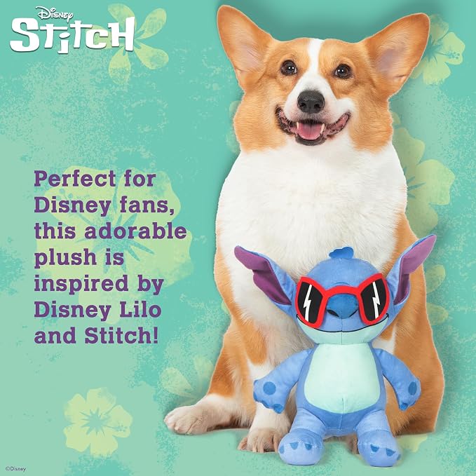 Disney for Pets Lilo and Stitch 8” Hidden Rope Plush Squeaker Dog Toy, Squeaky - Image 3