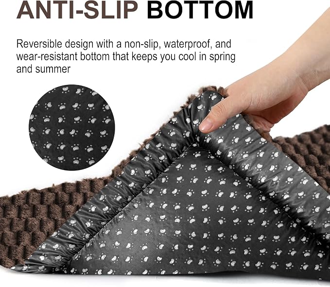 Dog Bed Crate Mat, Soft Durable Washable Anti-Slip Kennel Pad - Image 8