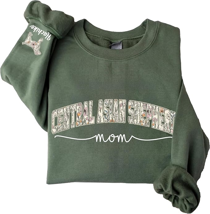 Personalized Dog Mom Sweatshirt, Dog Lover Crewneck, Gift Idea by Unknown