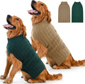 2 Pack Dog Sweaters for Large Dogs Winter Turtleneck Pullover Cable Knit Fleece by Unknown