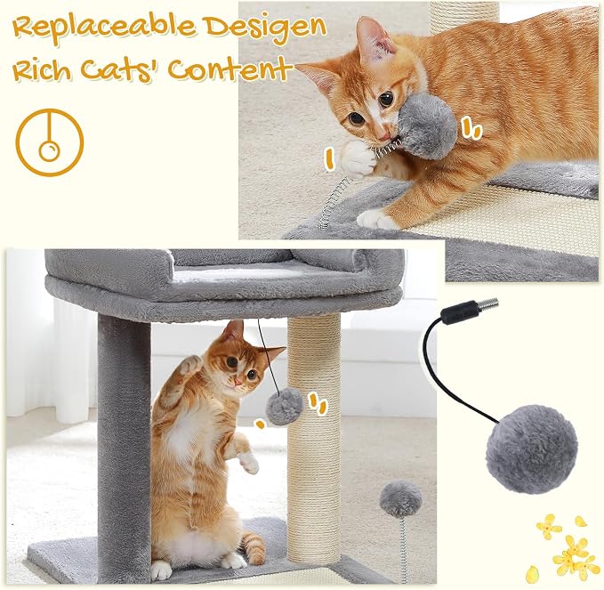 PAWZ Road Cat Scratching Post Bed, Small Cat Tree Tower - Image 4