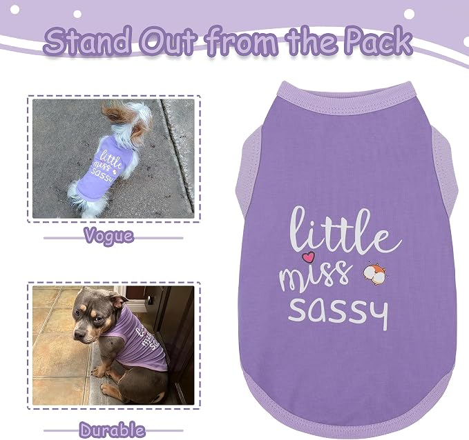 Paiaite Dog Clothes Fashionable Sleeveless Pet Vest: 'Little Miss Sassy' - Image 5