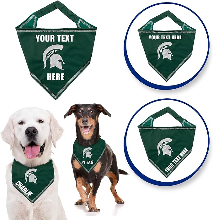 NCAA Michigan State Spartans Personalized Tie Bandana - Image 2