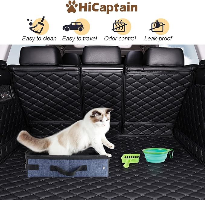 HiCaptain Portable Litter Box for Cats for Travel, Flodable Cat Travel Litter - Image 2