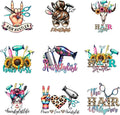 9pcs Hairstylist Women Iron On Heat Transfer Stickers Ready to Press Vinyl by Amazingxy