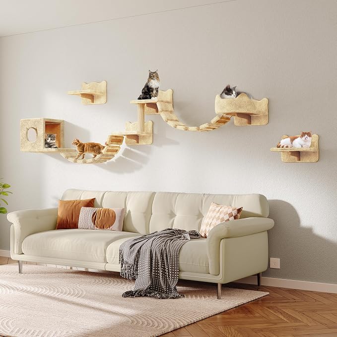 Cat Wall Shelves, Wall Mounted Cat Shelf Furniture by Homiflex