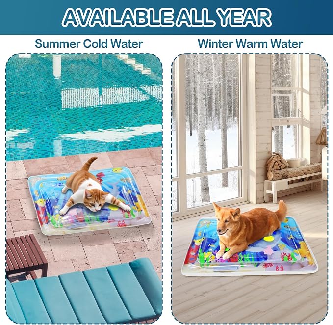 Upgraded Water Sensory Playmat for Cats, Thickened Cat Dog Toys Bored Pet - Image 7