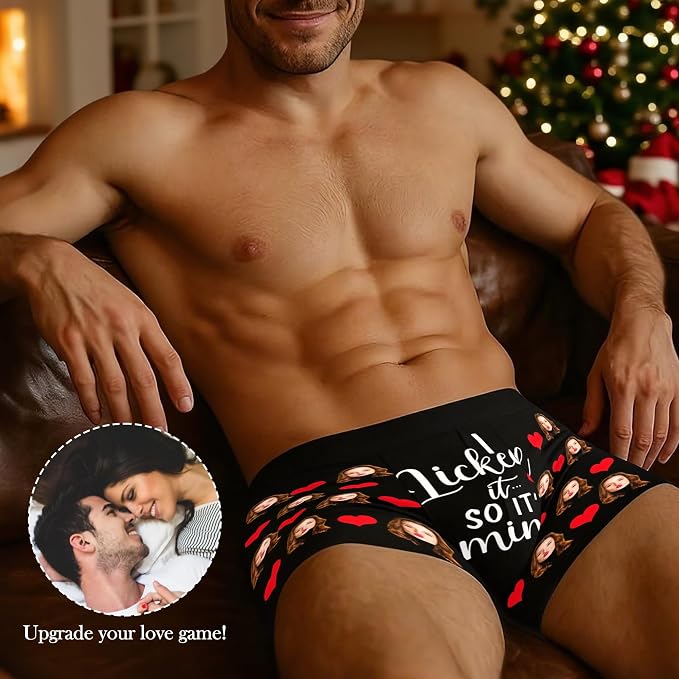 M YESCUSTOM Custom Faces Funny Short Briefs Gift - Image 4