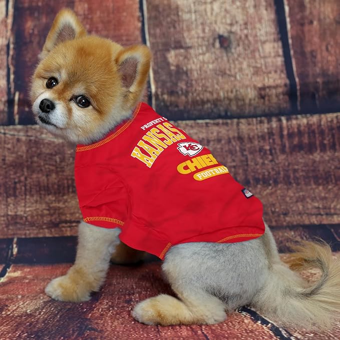 NFL Kansas City Chiefs Dog T-shirt X-Small. - Image 2