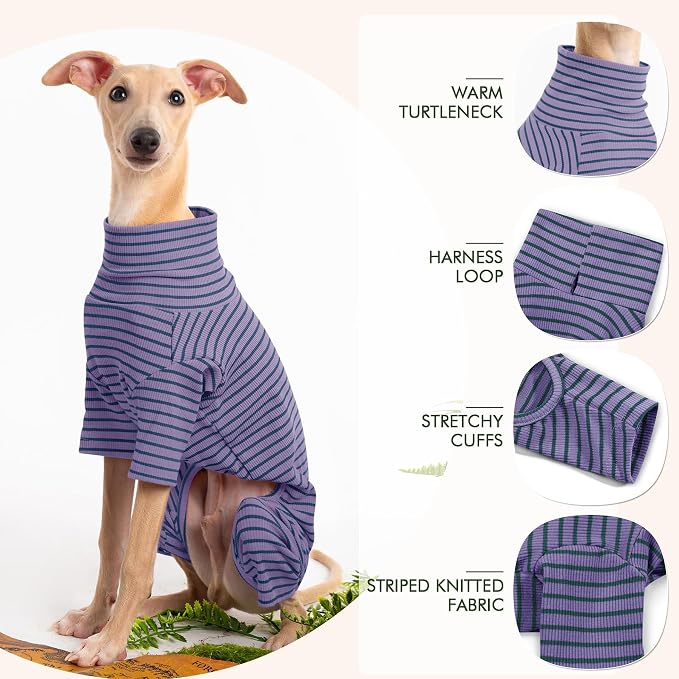 Dog Sweaters for Small Dogs Girls Boys, Striped Pet Sweaters for Fall Winter - Image 6