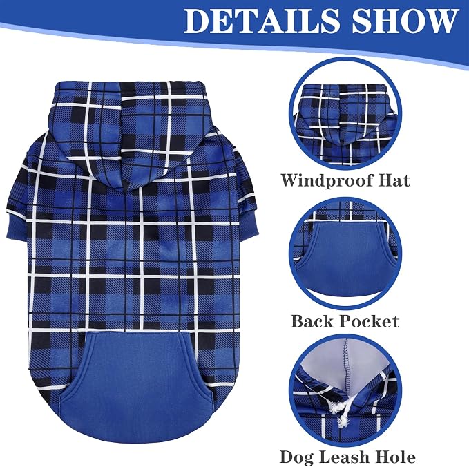 EXPAWLORER Plaid Dog Hoodie - Image 3