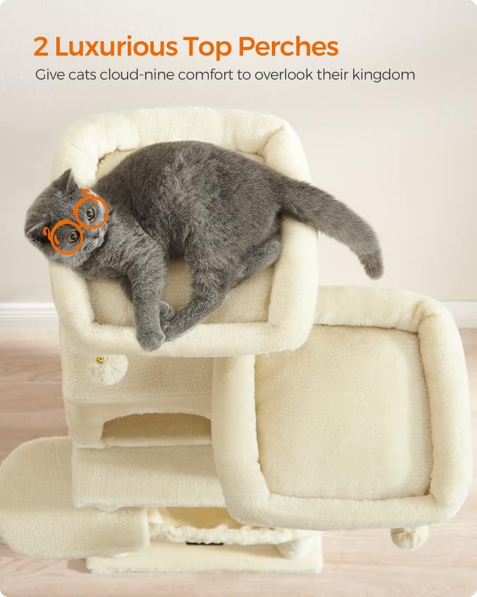 Feandrea Cat Tree, 44.1-Inch Cat Tower - Image 4