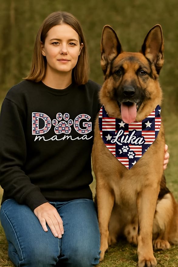 NAZENTI Personalized Dog Mom Sweatshirt, Cat Lovers Gift, Matching Dog and - Image 2