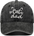 CORIRESHA Cat Mom Baseball Cap Washed Denim Cotton Adjustable Unisex Hat by CORIRESHA