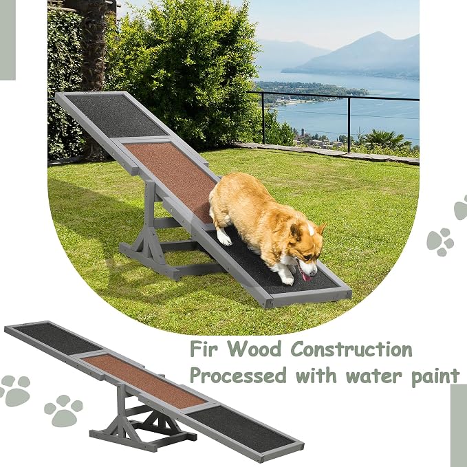 71" Wooden Dog Agility Seesaw for Training and Exercise - Image 5