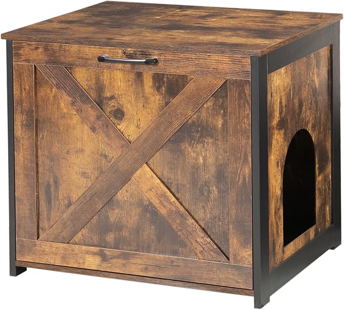 Dwanton Cat Litter Box Furniture Hidden, Cat Litter Box Enclosure, Reversible by DWANTON
