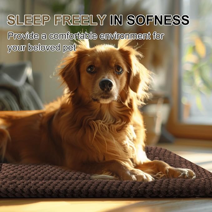Dog Bed Crate Mat, Soft Durable Washable Anti-Slip Kennel Pad - Image 3