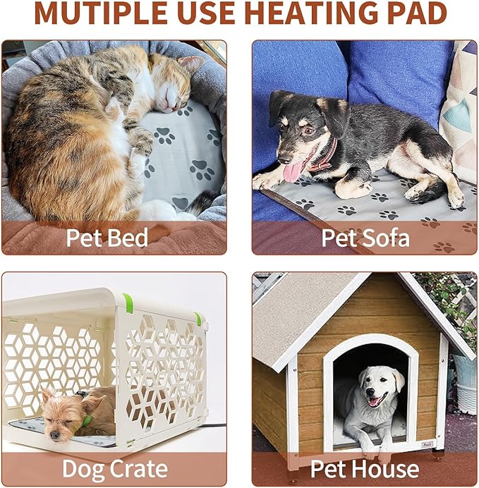 Cat Heating Pad 18x18 in with Smart Thermostat Switch and Power Line Protection - Image 8