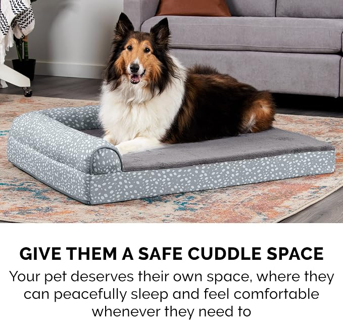 Furhaven Cooling Gel Dog Bed for Large Dogs w/ Removable Bolsters & Washable - Image 11