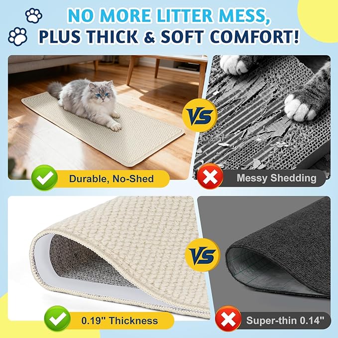 ENONCI​ Corner Cat Scratcher Wall Mounted - Image 4