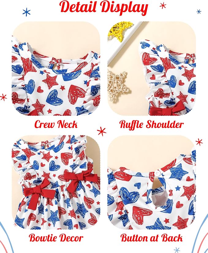 Mioglrie Baby Girl Dress Summer Girl Clothes Infant Outfits Newborn Ruffle - Image 5