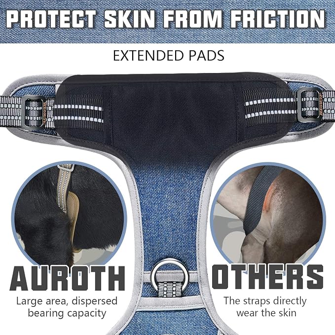 AUROTH Tactical Dog Harness for Small Medium Large Dogs No Pull Adjustable Pet - Image 4