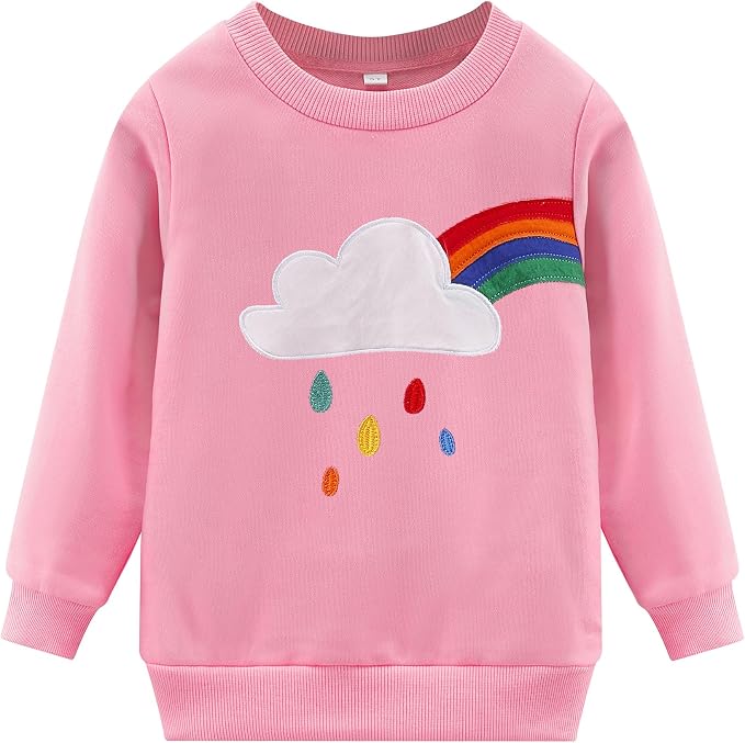 RETSUGO Toddler Baby Girls Sweatshirts Casual Pullover Crewneck Winter Long by RETSUGO