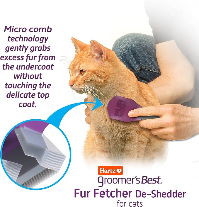 Hartz Groomer's Best Fur Fetcher De-Shedder Cat Brush - Image 4