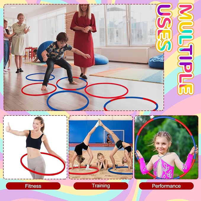 6 Pcs Exercise Hoop Detachable Fitness Rings Adjustable Plastic Toy Fitness - Image 5